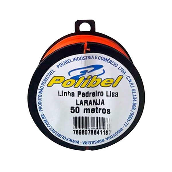 LINHA PEDREIRO 1 FIO LARANJA POLIBEL 50M