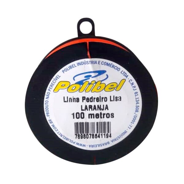 LINHA PEDREIRO 1 FIO LARANJA POLIBEL 100M