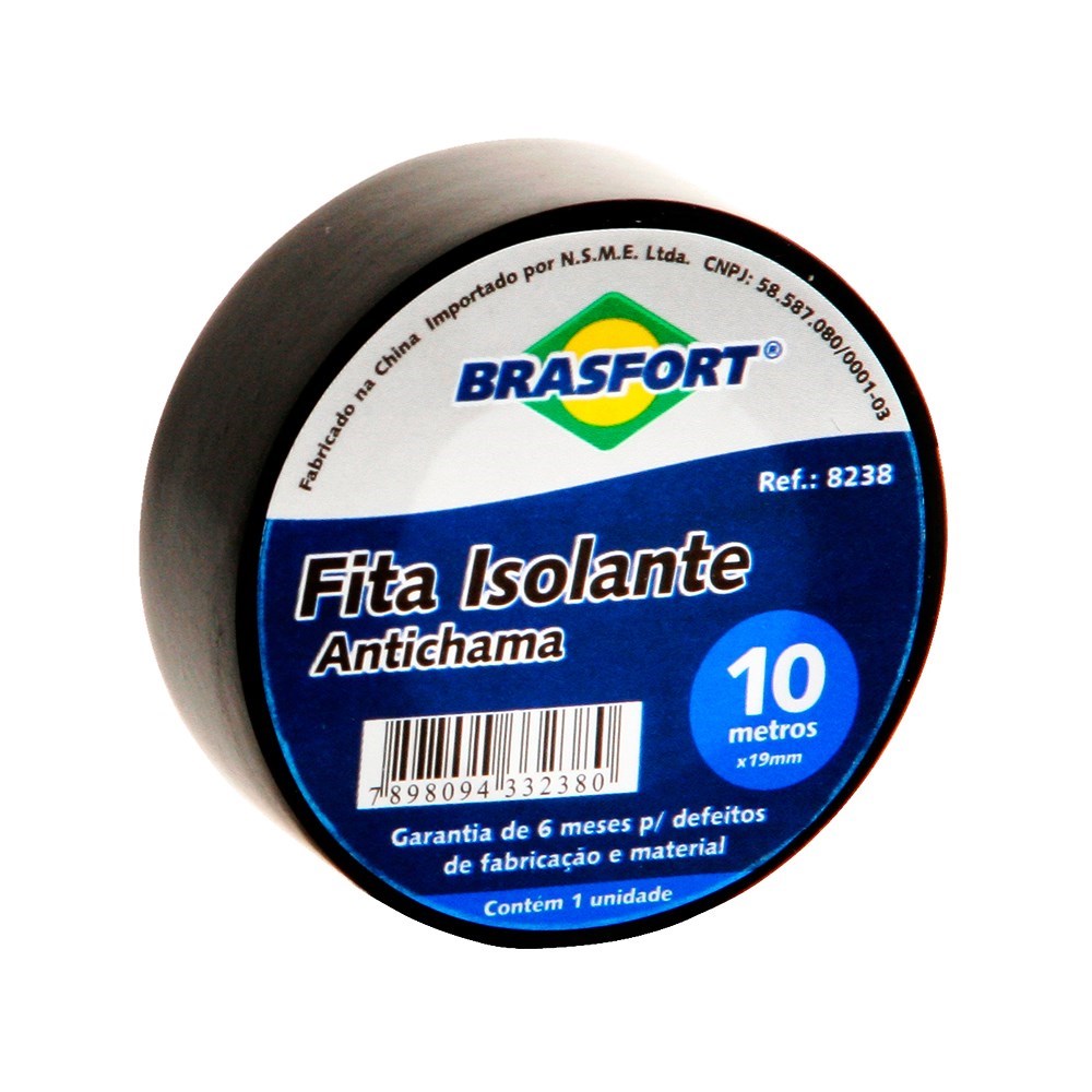 FITA ISOLANTE BRASFORT 10m x 19mm